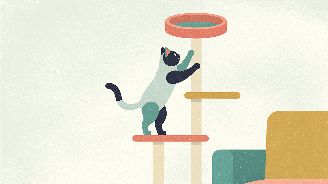 1x4材と麻紐でキャットタワーを作る